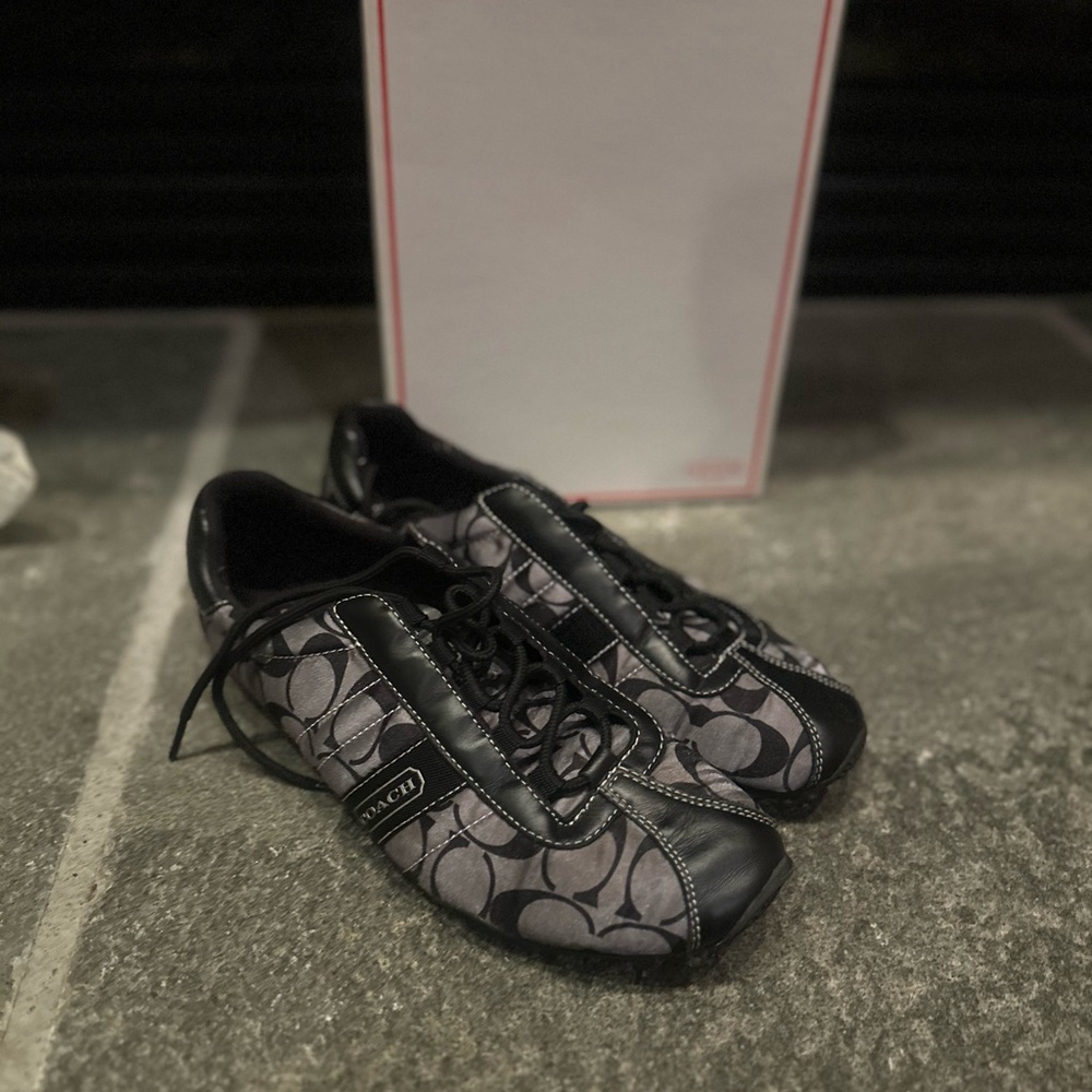 Coach Monogram Black and Gray Sneakers